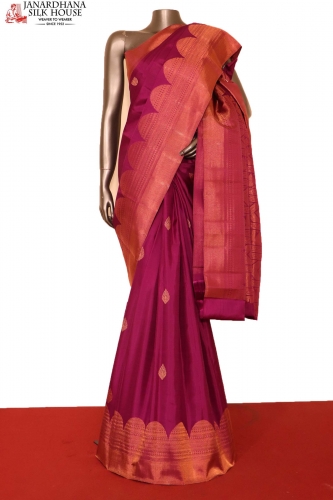 Exclusive Copper Kanchipuram Silk Saree